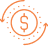 Circular money icon
